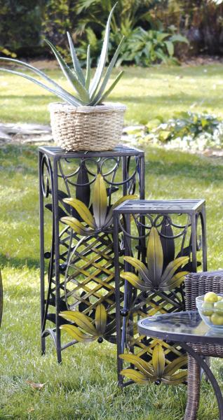 Cbk 292556 Antique Brown Plant Stand