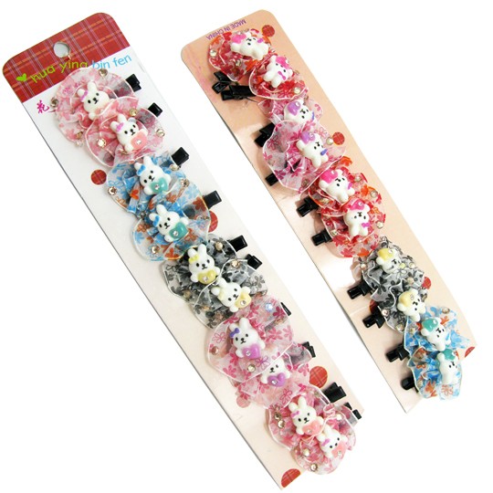 Cet 60011311Pink Bear Hearts Hairpin For PetsColor Pink