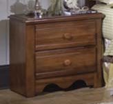 312200 Crossroads Two Drawer Nightstand In Brown Cherry