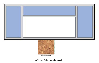Marsh Industries IL-412-1460-COK2 Crest-Line Xl 48X144 Aluminum Trim Natural Cork Markerboard - White Marsh Industries IL-412-1460-COK2 Crest-Line Xl 48X144 Aluminum Trim Natural Cork Markerboard - White