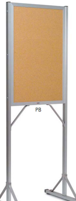 Marsh Industries Pb-302-0000 36X24 Aluminum Trim Double Pedestal Open-Faced Bulletin Board - Natural Cork Marsh Industries Pb-302-0000 36X24 Aluminum Trim Double Pedestal Open-Faced Bulletin Board - Natural Cork