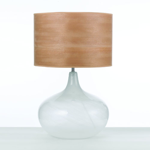 7933-tl Horizon Transitional Single Down Lighting Table Lamp In Wood - White
