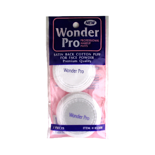 5300 Wonder Pro Satin Back Puff 3 Ct.