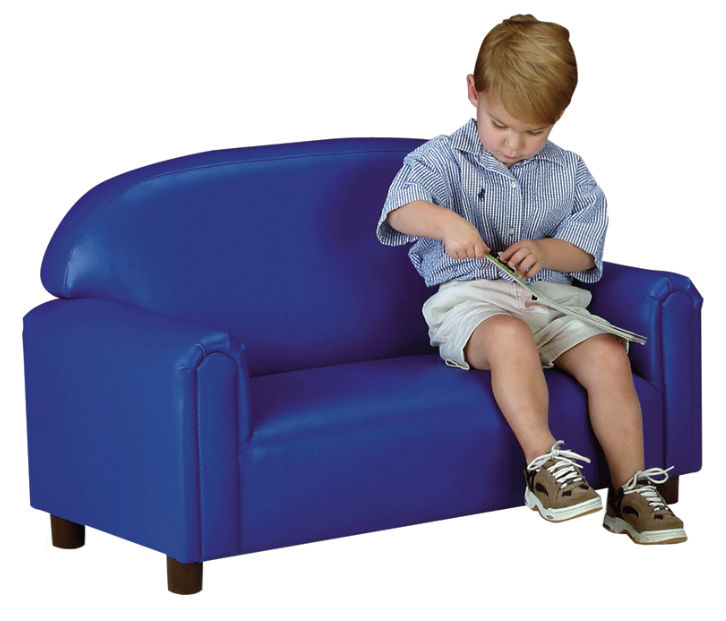 Vinyl Preschool Sofa - Blue
