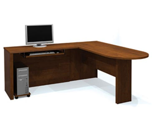 Bestar 69430 63 Hampton Corner Workstation In Tuscany Brown Black Bestar 60878 63 Embassy L Shaped Workstation Kit Including Assembled Pedestal In Tuscany Brown