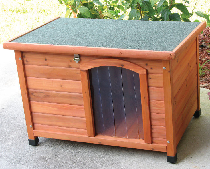 Crown Pet Products DH-SR-L Crown Pet Slant Roof Cedar Dog House - Large Size dog kennel