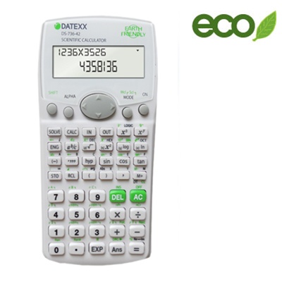 Teledex Ds-736 283 Function 2 Line Scientific Calculator With Fraction And Equation
