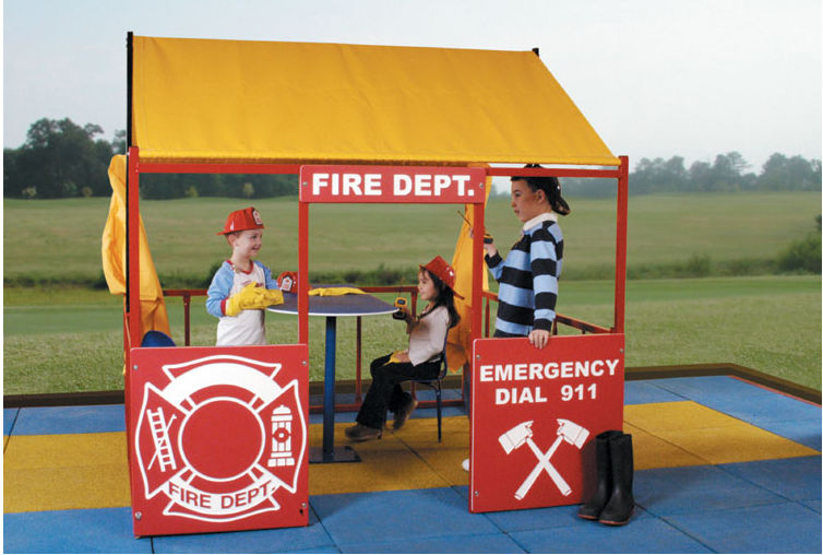 Wholesale Playgrounds Rpe-5212 Fire Dept Playhouse