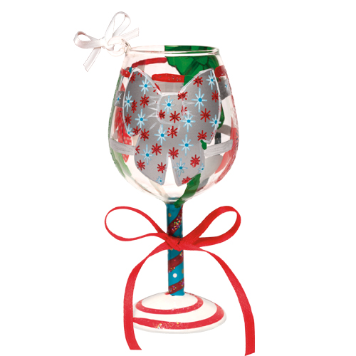 Santa Barbara Studio ORN5-5512J Lolita Holiday Mini-Wine Ornament - Tie One On