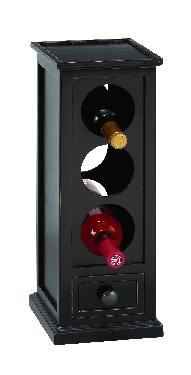 Benzara 96169 18 in. H x 7 in. W Wood Wine Rack