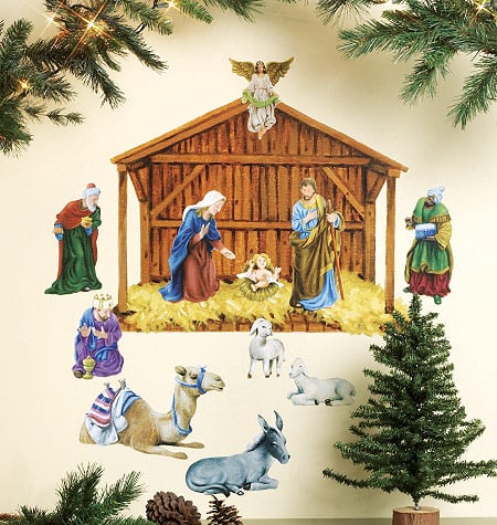 13506 Peel & Stick Holiday Mural Nativity