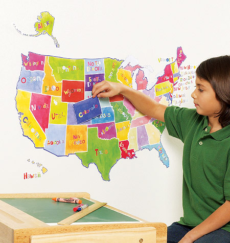 13531 Peel & Stick Wall Play Us State Map