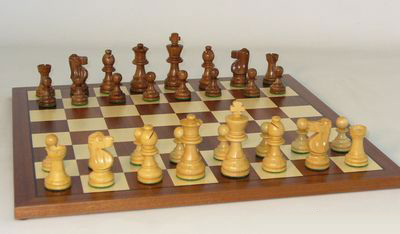 30sf-sm Sheesham French-sapele Chess Set - Small