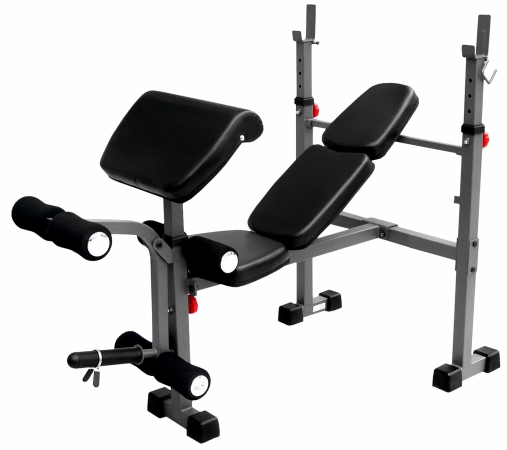 XMark Fitness XM4420 Mid Width Weight Bench with Preacher