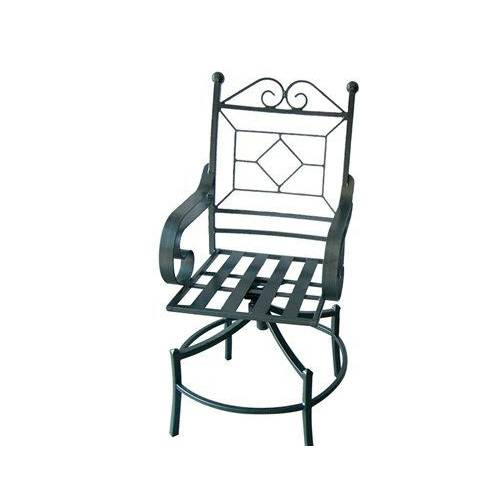 Rsc24pb Rocker Swivel Chair With Cushion Poly Black Powder Coat Fabric Choice-counter Height