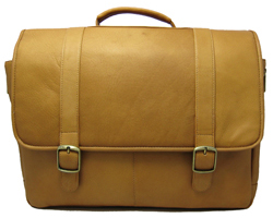 Porthole Laptop Briefcase- Tan
