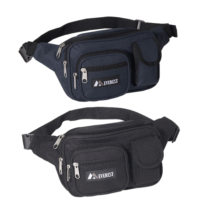 Everest 044mdh-ny 14 In. Wide Multiple Pocket Waist Fanny Pack