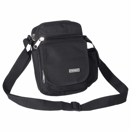 054-bk 8.5" Utility Bag With Three Zippered Pockets - Black