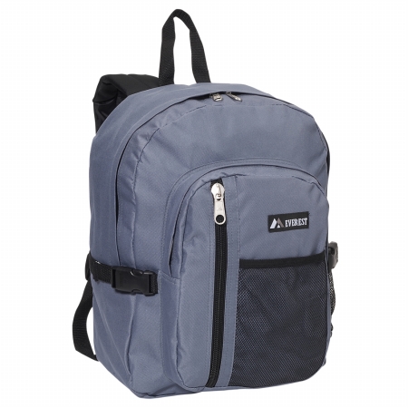 Everest 5045sc-gy 16.5 In. Backpack With Front Mesh Pocket