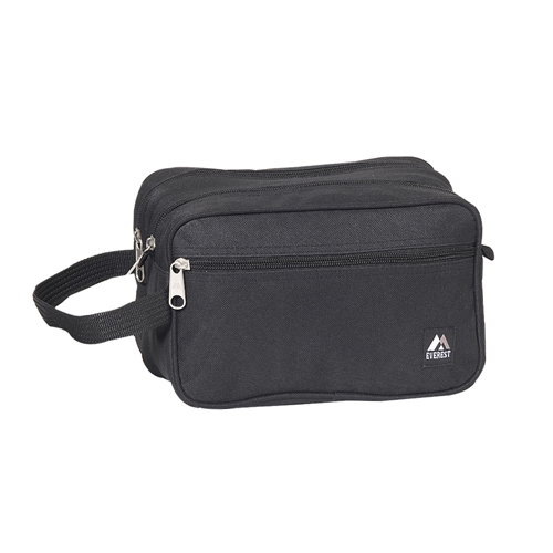 Everest 578w-bk 9.5 In. Dual Compartment Toiletry Bag