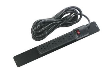 BRETFORD POWER STRIP BLACK SURGE PROTECTION #44; OVERLOAD PROTECTION