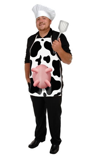 Beistle 57891 Cow Print Fabric Novelty Apron Pack Of 6
