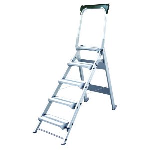 Wt5 5 Step Folding Safety Step Stool With Handrail