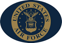 Knockout 702H Air Force Symbol Stock Hitch Covers