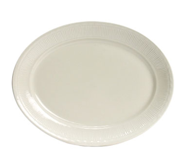 Heh-091 Hampshire American 9.13 In. X 6.5 In. Oval Embossed Platter - White - 2 Dozen