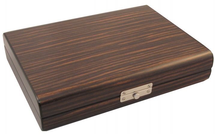 Visol VHUD79 Timber Ebony Wood Travel Cigar Humidor with Humidifier