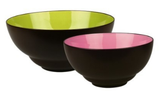 41s2sb2425 Serving Bowls Duo Mint And Fuchsia - Set Of 2