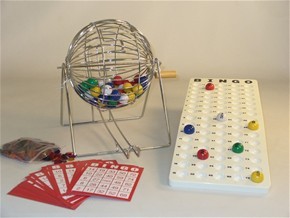 John N. Hansen Co. 21453 Bingo Set With Cage Cards And Chips