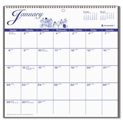 At-A-Glance G100017 Illustrator`s Edition Monthly Wall Calendar 12 x 11-3/4 At-A-Glance G100017 Illustrator`s Edition Monthly Wall Calendar 12 x 11-3/4