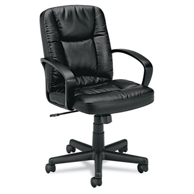 Vl171sb11 Vl171 Executive Mid-back Chair Black Leather