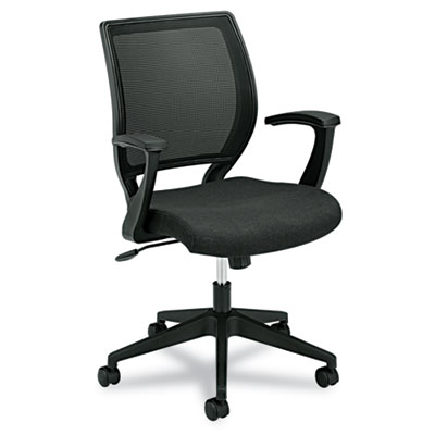 Vl521va10 Vl521 Mid-back Work Chair Mesh Back Fabric Seat Black
