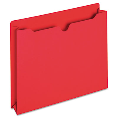 B3043dtred File Jacket Two Inch Expansion Letter Red 50/box
