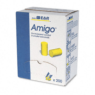3101103 Classic Small Ear Plugs In Pillow Paks Pvc Foam Yellow 200 Pairs/box