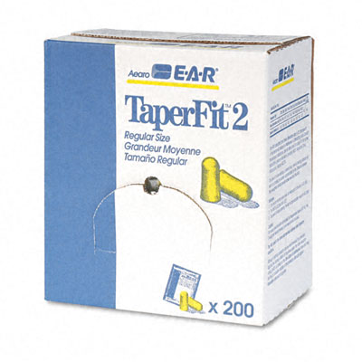 3121219 Taperfit 2 Self-adjusting Ear Plugs Uncorded Foam Yellow 200 Pairs/box