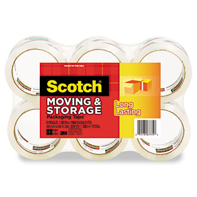 36506 Moving & Storage Tape 1.88&apos;&apos; X 54.6 Yards 3&apos;&apos; Core Clear 6 Rolls/pack