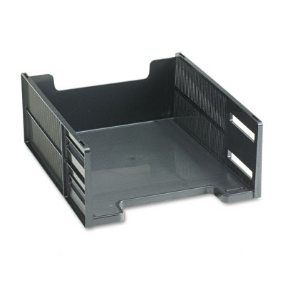 17671 Stackable High Capacity Front Load Letter Tray Polystyrene Ebony