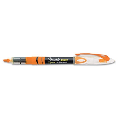 Sanford Ink 1754466 Accent Liquid Pen Style Highlighter, Chisel Tip, Fluorescent Orange, Dozen