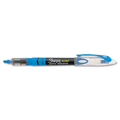 Sanford Ink 1754467 Accent Liquid Pen Style Highlighter, Chisel Tip, Fluorescent Blue, Dozen