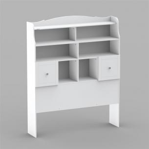 Nexera 317303 Pixel 54 in. Full Tall Bookcase Headboard
