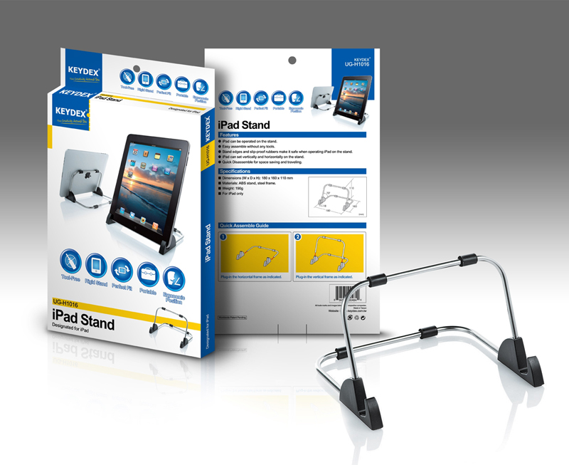Max Group KD20IPADST Keydex SilverBlack iPad Stand