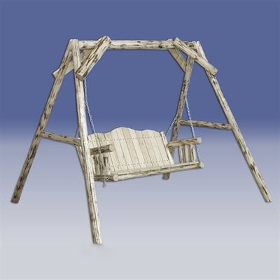 Mwlsv Montana Lawn Porch Swing With Grade Oil Exterior
