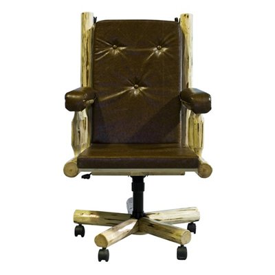 Upholstered Office Chair - Clear Lacquer