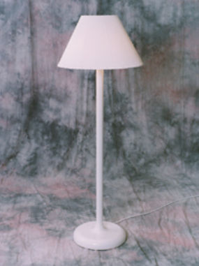 110w Traditional Shade Lamp - White