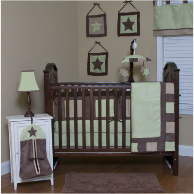 Pam Grace Creations BDMEADOW Baby Bedding 10 Piece Meadow Green