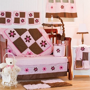Pam Grace Creations BDPETALP Baby Bedding 10 Piece Pams Pink Petals