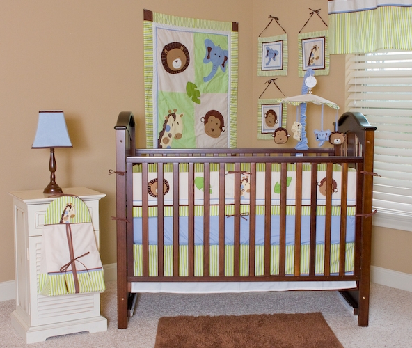 Pam Grace Creations BDZOO Baby Bedding 10 Piece Zoo Buddies
